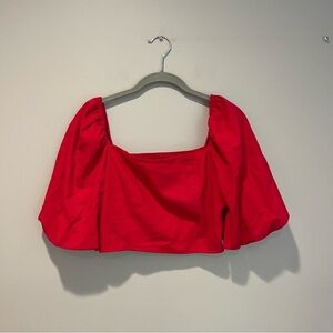 Miami Red Cropped Blouse